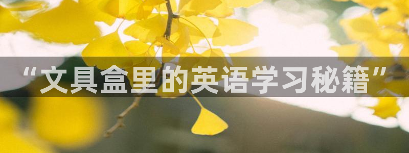 彩名堂官方平台：“文具盒里的英语学习秘籍