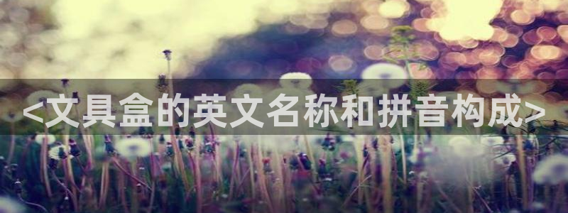 彩名堂01计划：<文具盒的英文名称和拼音